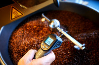 Temperaturmessung der Kaffeebohnen