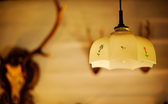 Lampenschirm im Wohnzimmer