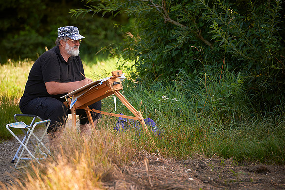 160621__8519 Gottfried Laf Wurm beim malen