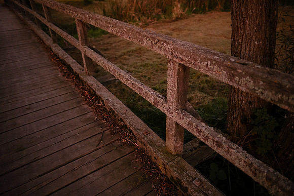 Weg über eine Alte Holzbrücke
