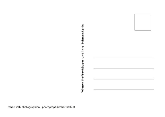 Kaffeehaus-Postkarte Rückseite